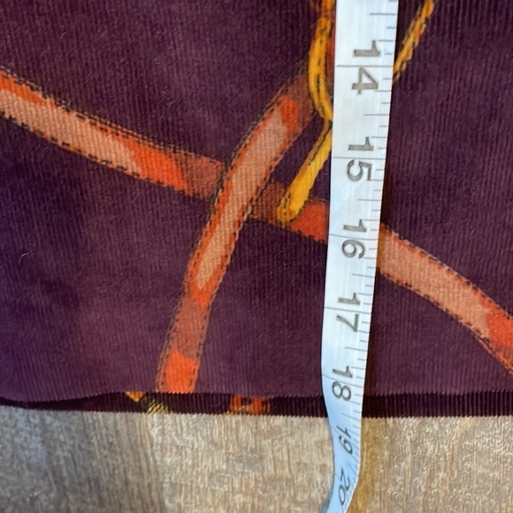 Talbots Petite Maroon Corduroy Horse Bit Bridle Design Mini Skirt size PM - Picture 15 of 15